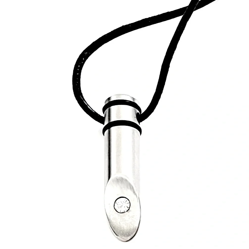 Diamond Bullet Pendant Necklace!